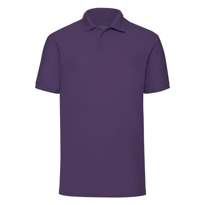Purple - Front - Fruit of the Loom Mens 65-35 Polo Shirt
