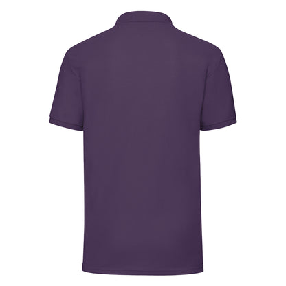 Purple - Back - Fruit of the Loom Mens 65-35 Polo Shirt