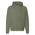 Classic Olive - Front - Fruit of the Loom Mens Premium Full Zip Hoodie