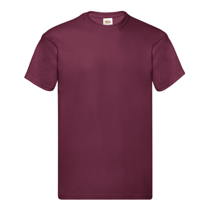 Burgundy - Front - Fruit Of The Loom Mens Original T-Shirt