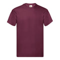 Burgundy - Front - Fruit Of The Loom Mens Original T-Shirt