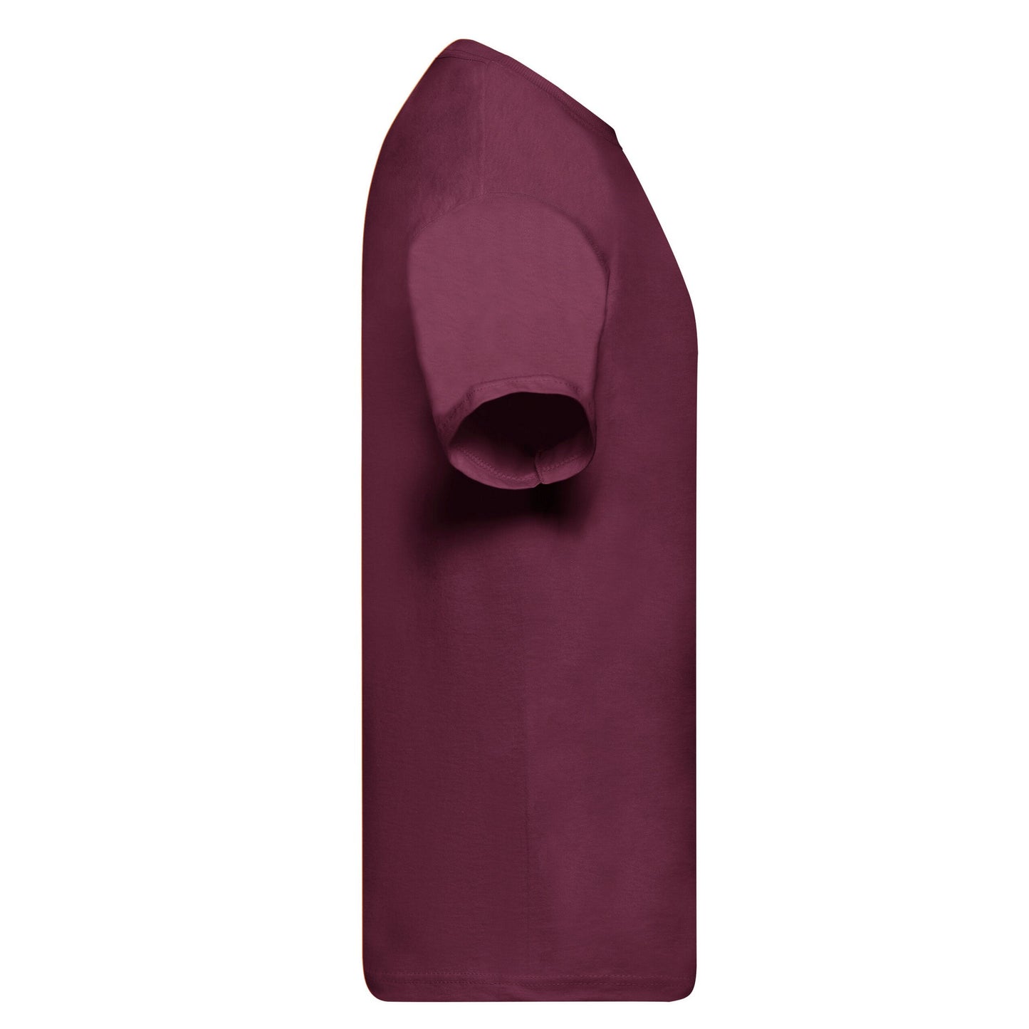 Burgundy - Side - Fruit Of The Loom Mens Original T-Shirt