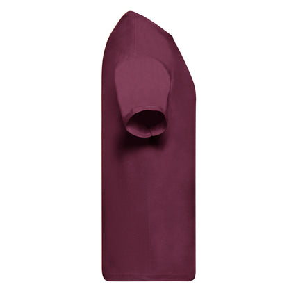 Burgundy - Side - Fruit Of The Loom Mens Original T-Shirt