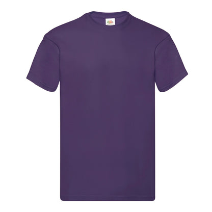 Purple - Front - Fruit Of The Loom Mens Original T-Shirt