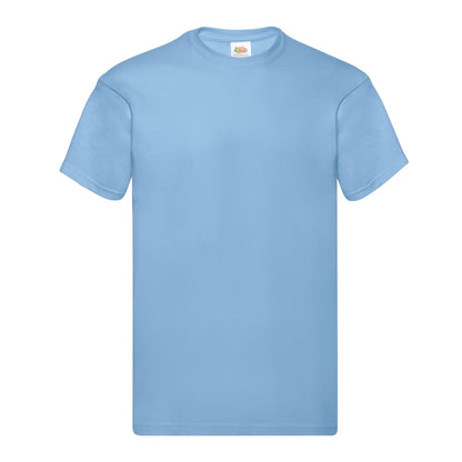 Sky Blue - Front - Fruit Of The Loom Mens Original T-Shirt