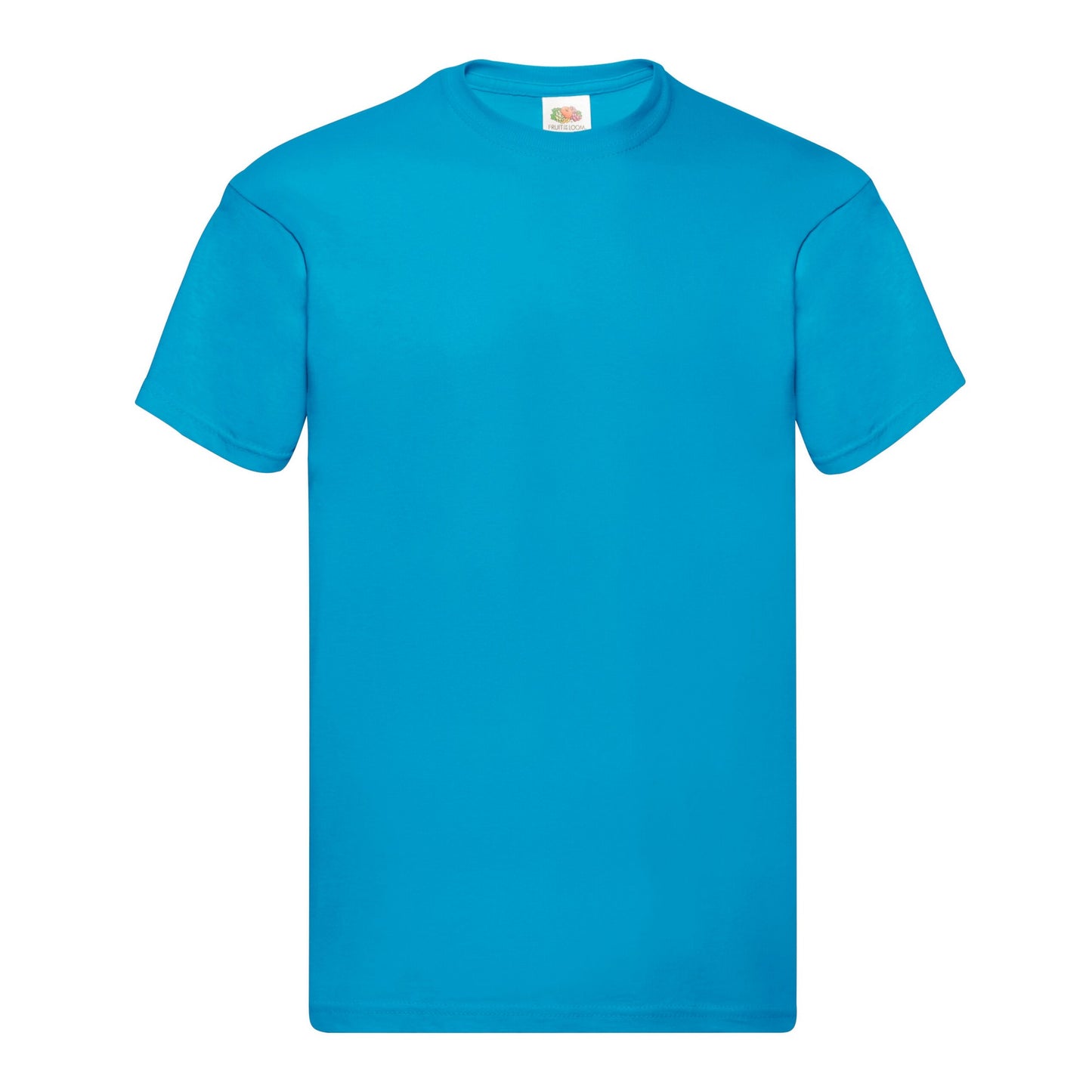 Azure Blue - Front - Fruit Of The Loom Mens Original T-Shirt