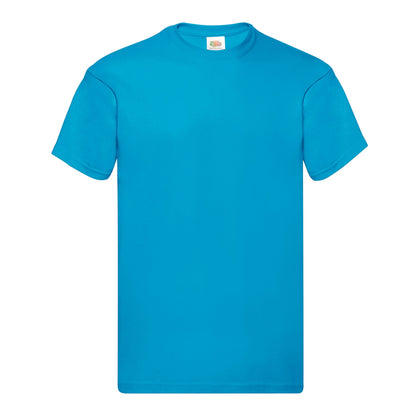 Azure Blue - Front - Fruit Of The Loom Mens Original T-Shirt