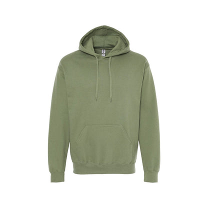 Military Green - Front - Gildan Unisex Adult Softstyle Fleece Midweight Hoodie