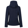 Navy-French Blue - Back - Regatta Womens-Ladies Venturer 3 Layer Hooded Soft Shell Jacket