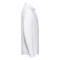 White - Side - Fruit of the Loom Childrens-Kids Long-Sleeved Polo Shirt