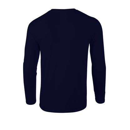 Navy - Back - Gildan Unisex Adult Soft Touch Long-Sleeved T-Shirt