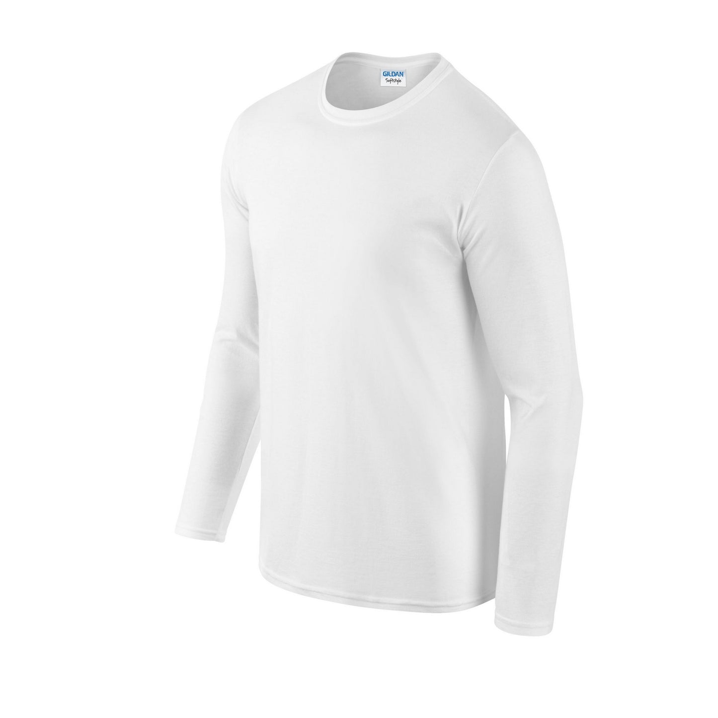 White - Side - Gildan Unisex Adult Soft Touch Long-Sleeved T-Shirt