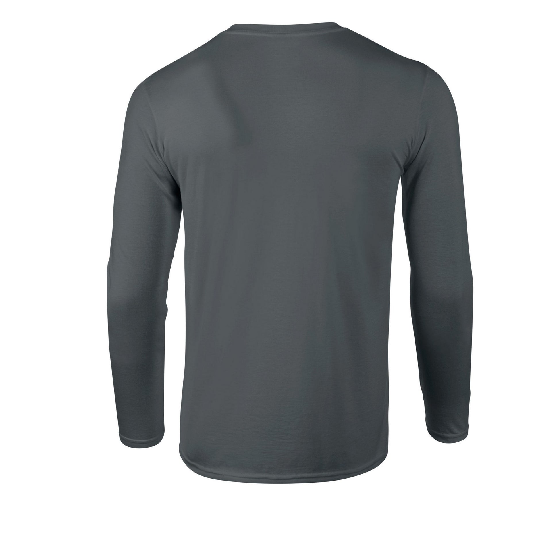 Charcoal - Back - Gildan Unisex Adult Soft Touch Long-Sleeved T-Shirt