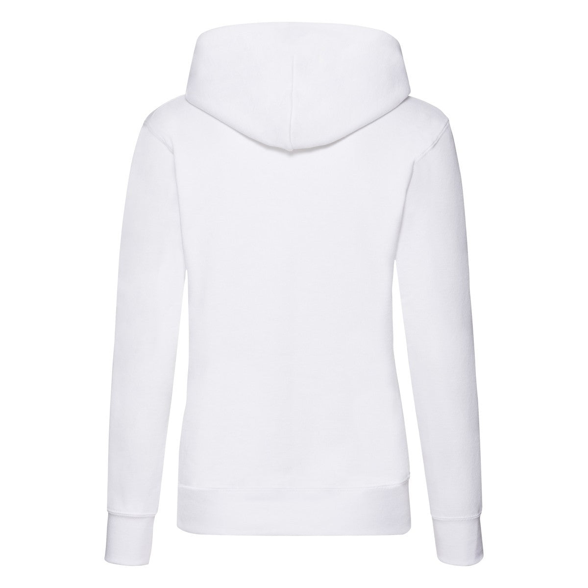 White - Back - Fruit of the Loom Womens-Ladies Classic Plain Hoodie