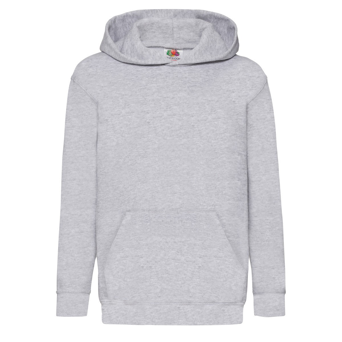 Heather Grey - Front - Fruit of the Loom Childrens-Kids Classic 260 Hoodie