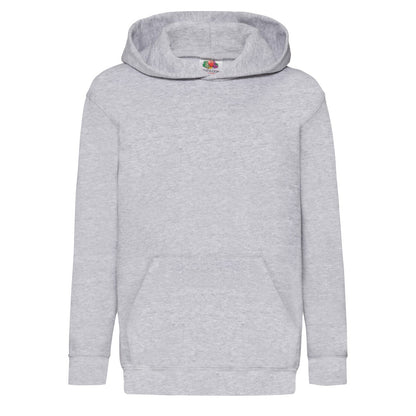 Heather Grey - Front - Fruit of the Loom Childrens-Kids Classic 260 Hoodie