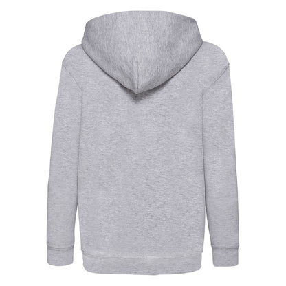 Heather Grey - Back - Fruit of the Loom Childrens-Kids Classic 260 Hoodie