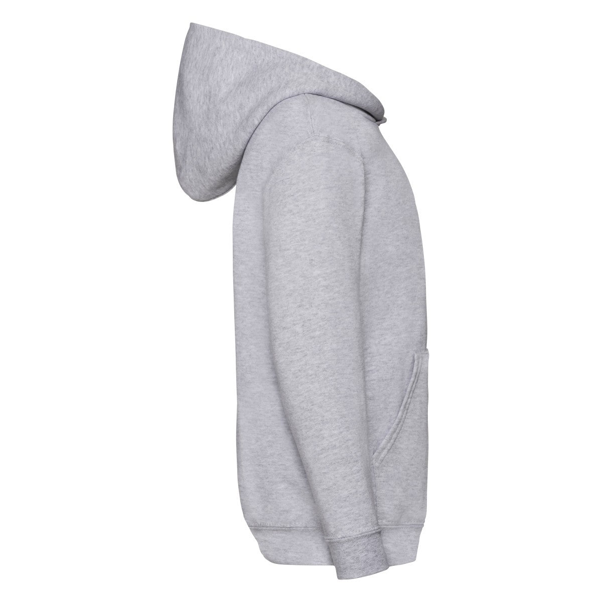 Heather Grey - Side - Fruit of the Loom Childrens-Kids Classic 260 Hoodie