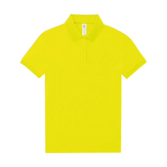 Pixel Lime - Front - B&C Womens-Ladies My 180 Polo Shirt