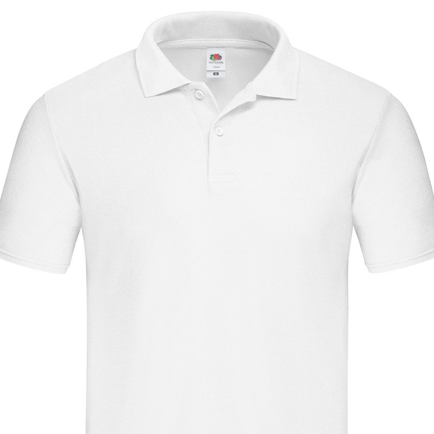 White - Back - Fruit of the Loom Mens Original Plain Polo Shirt