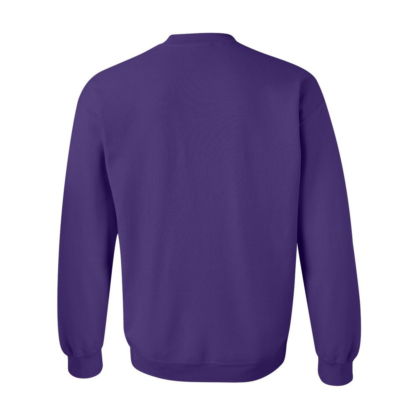 Purple - Back - Gildan Unisex Adult Heavy Blend Crew Neck Sweatshirt