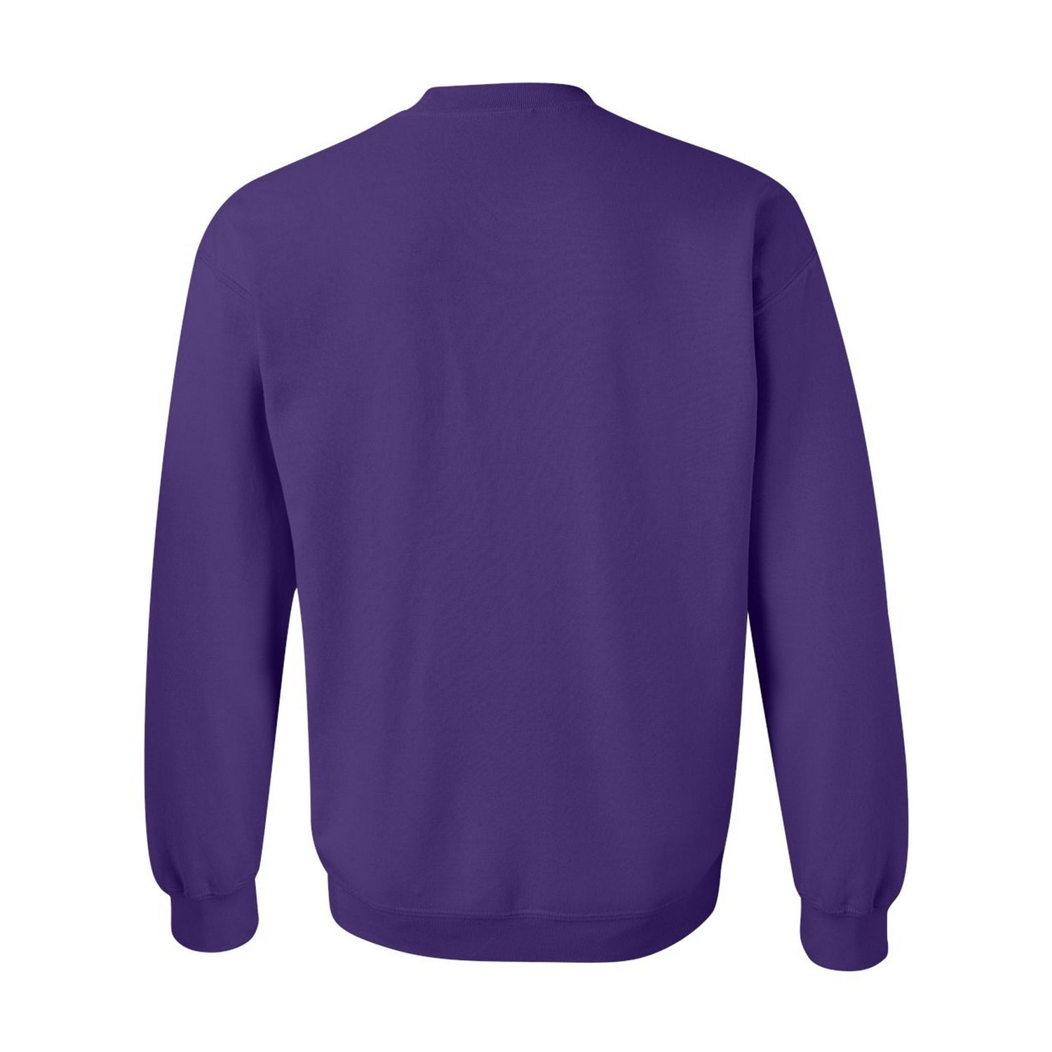 Purple - Back - Gildan Unisex Adult Heavy Blend Crew Neck Sweatshirt