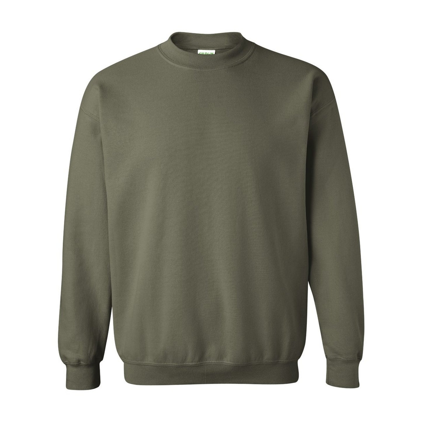 Military Green - Front - Gildan Unisex Adult Heavy Blend Crew Neck Sweatshirt