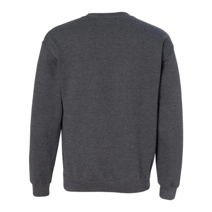 Dark Heather - Back - Gildan Unisex Adult Heavy Blend Crew Neck Sweatshirt
