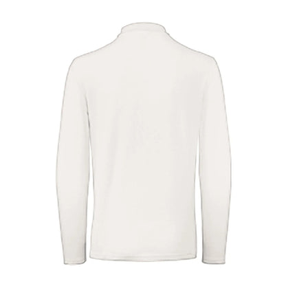 White - Back - B&C Mens ID.001 Long-Sleeved Polo Shirt