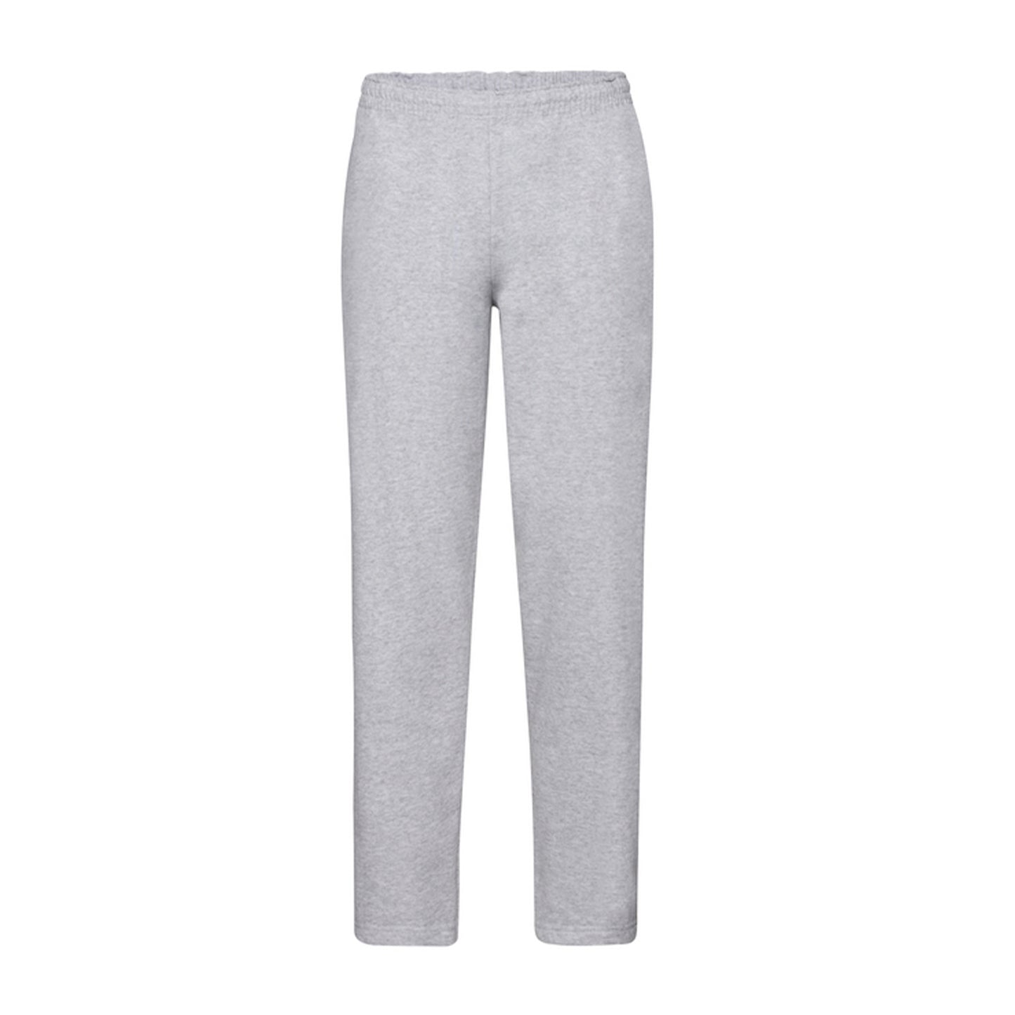Heather Grey - Front - Fruit of the Loom Mens Classic Open Hem Jogging Bottoms