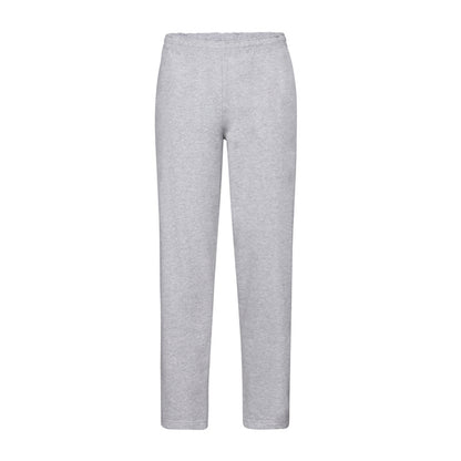 Heather Grey - Front - Fruit of the Loom Mens Classic Open Hem Jogging Bottoms