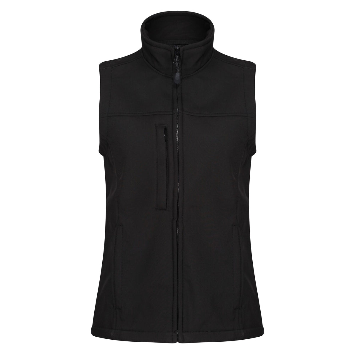 Black - Front - Regatta Womens-Ladies Flux Softshell Gilet