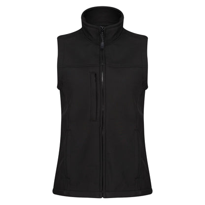 Black - Front - Regatta Womens-Ladies Flux Softshell Gilet