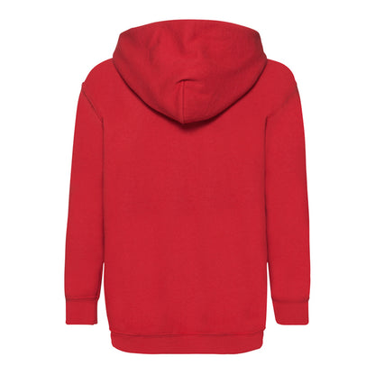 Red - Back - Fruit of the Loom Childrens-Kids Lightweight Hoodie