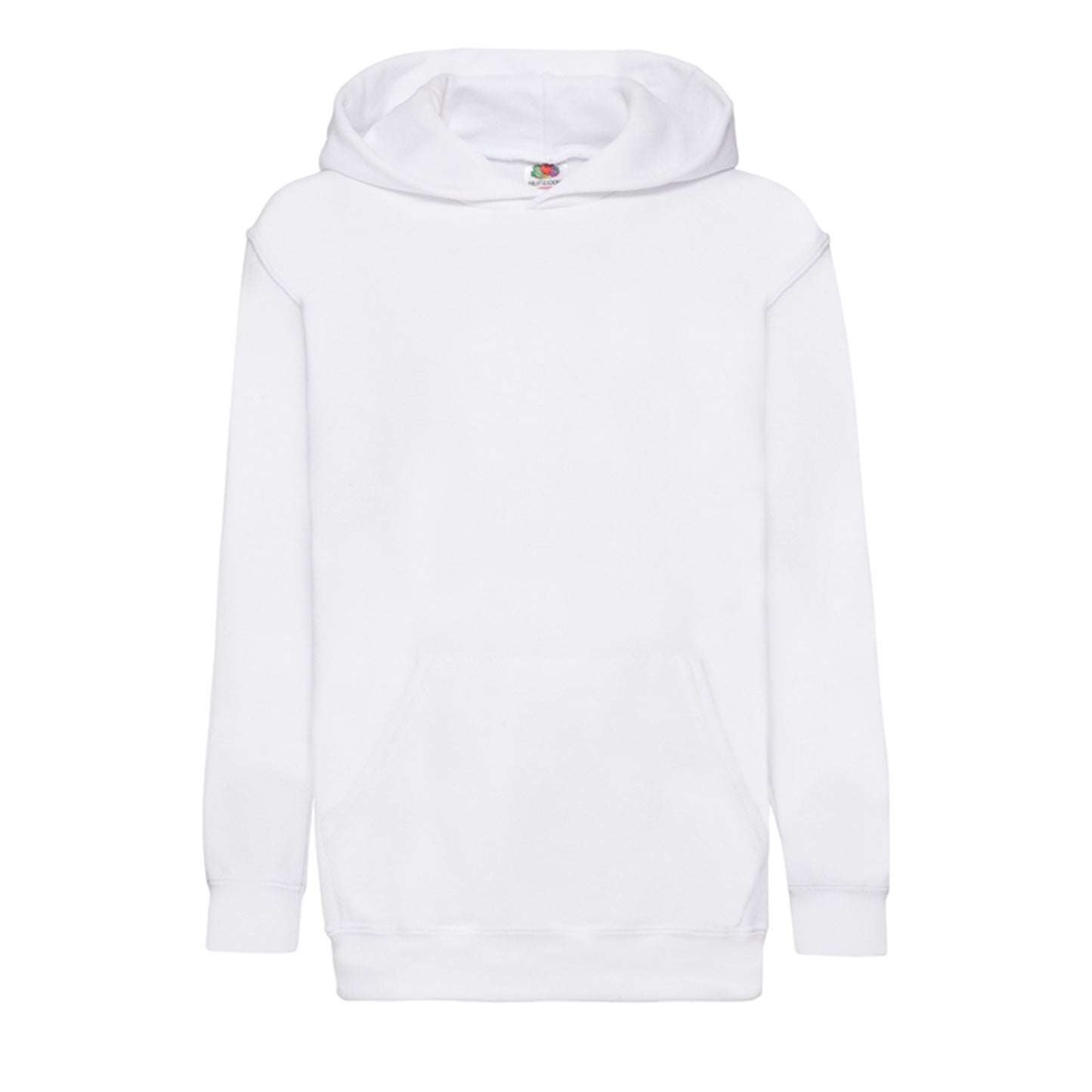 White - Front - Fruit of the Loom Childrens-Kids Lightweight Hoodie