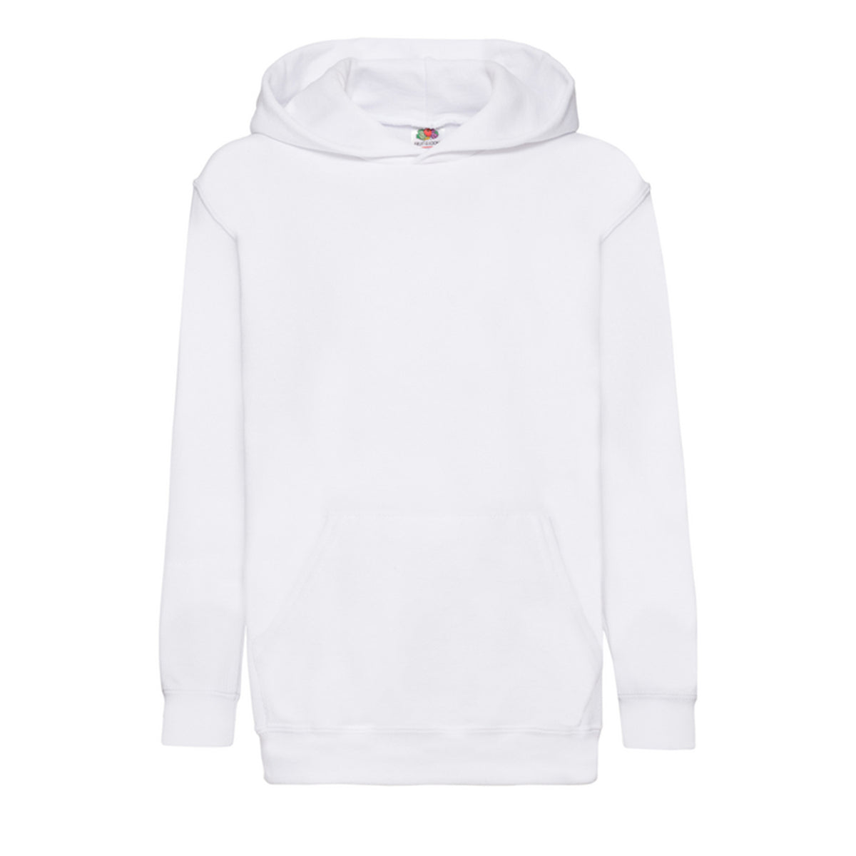 White - Front - Fruit of the Loom Childrens-Kids Lightweight Hoodie