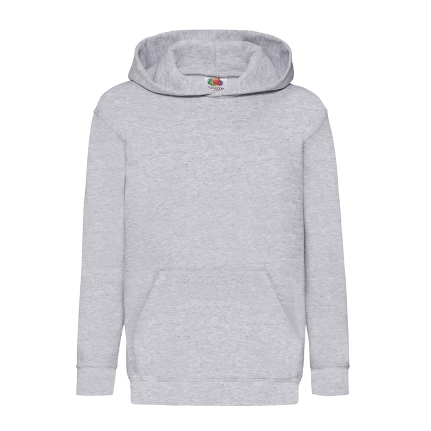 Heather Grey - Front - Fruit of the Loom Childrens-Kids Lightweight Hoodie