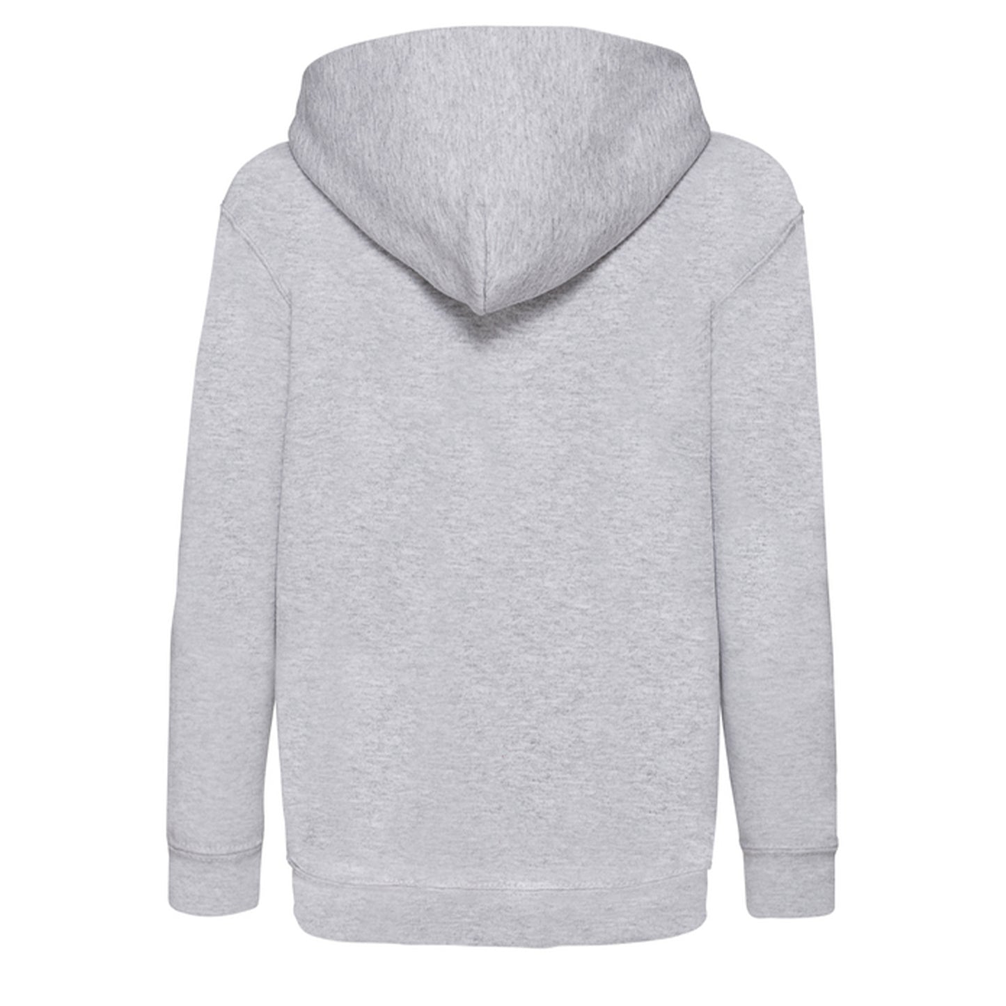 Heather Grey - Back - Fruit of the Loom Childrens-Kids Lightweight Hoodie