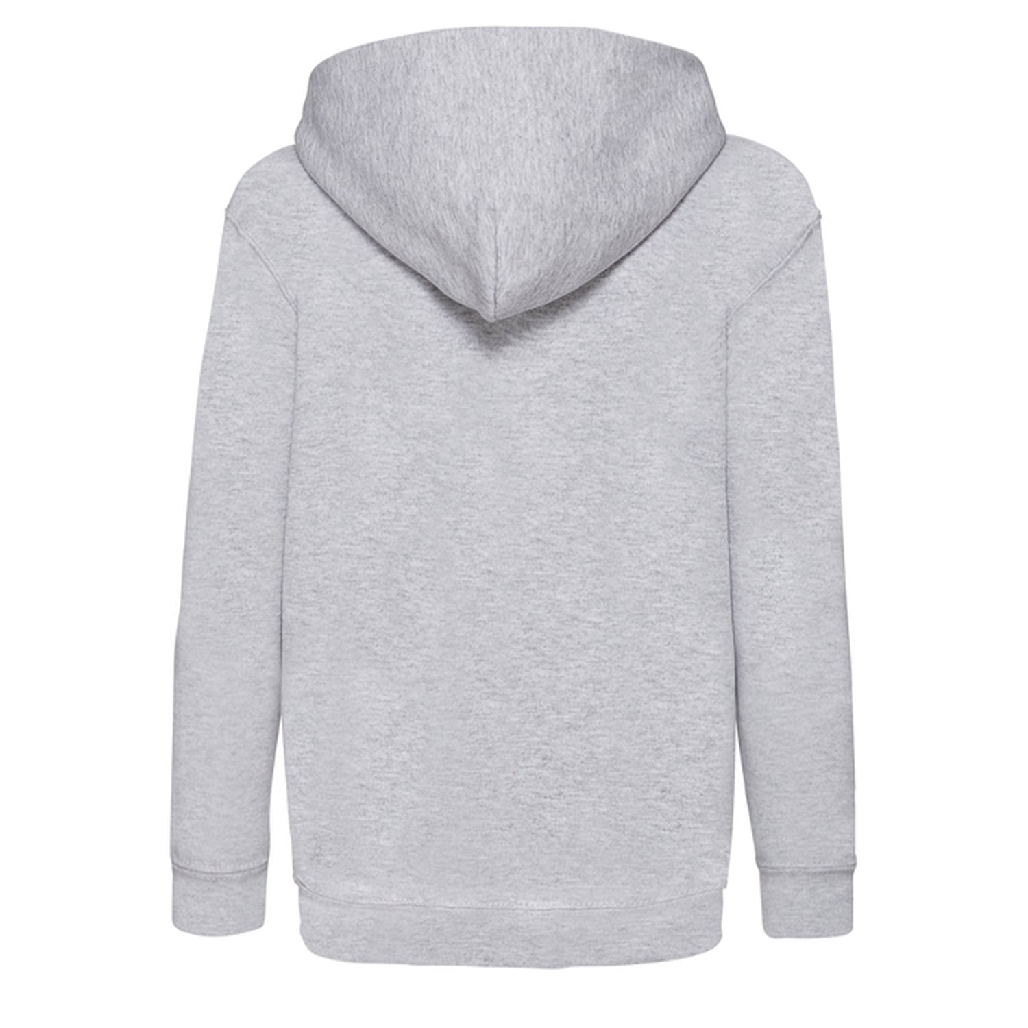 Heather Grey - Back - Fruit of the Loom Childrens-Kids Lightweight Hoodie