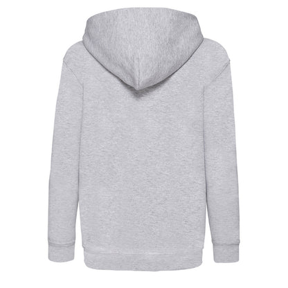 Heather Grey - Back - Fruit of the Loom Childrens-Kids Lightweight Hoodie