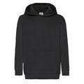 Black - Front - Fruit of the Loom Childrens-Kids Lightweight Hoodie