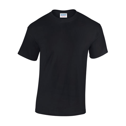 Black - Front - Gildan Unisex Adult Heavy Cotton T-Shirt