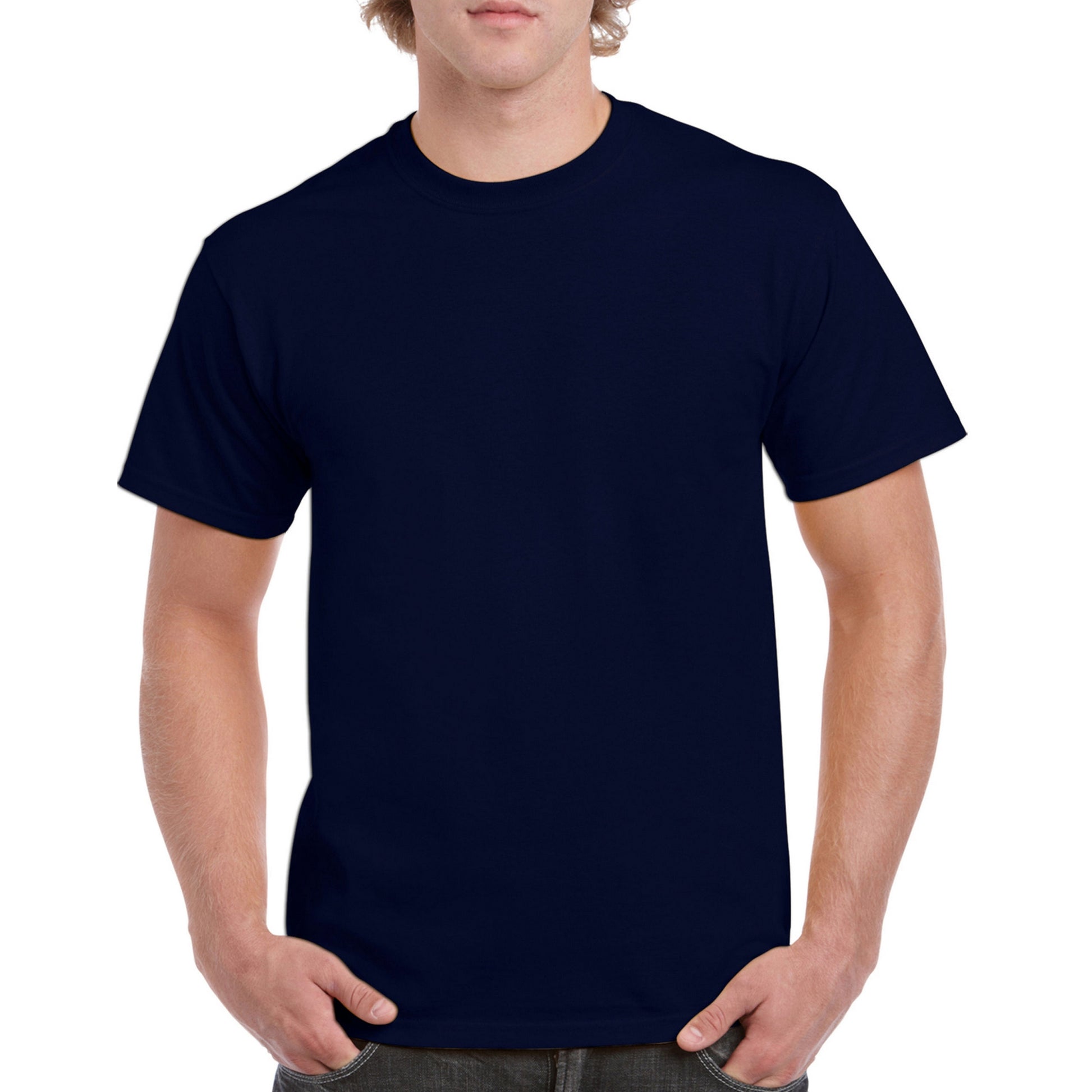 Navy - Back - Gildan Unisex Adult Heavy Cotton T-Shirt