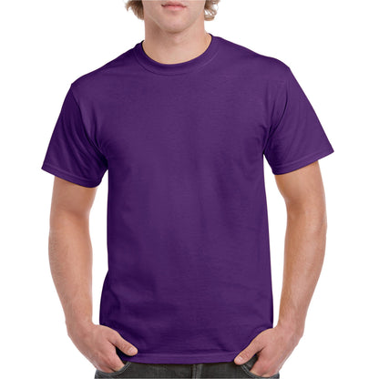 Purple - Side - Gildan Unisex Adult Heavy Cotton T-Shirt