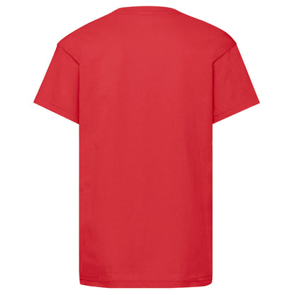 Red - Back - Fruit of the Loom Childrens-Kids Original T-Shirt