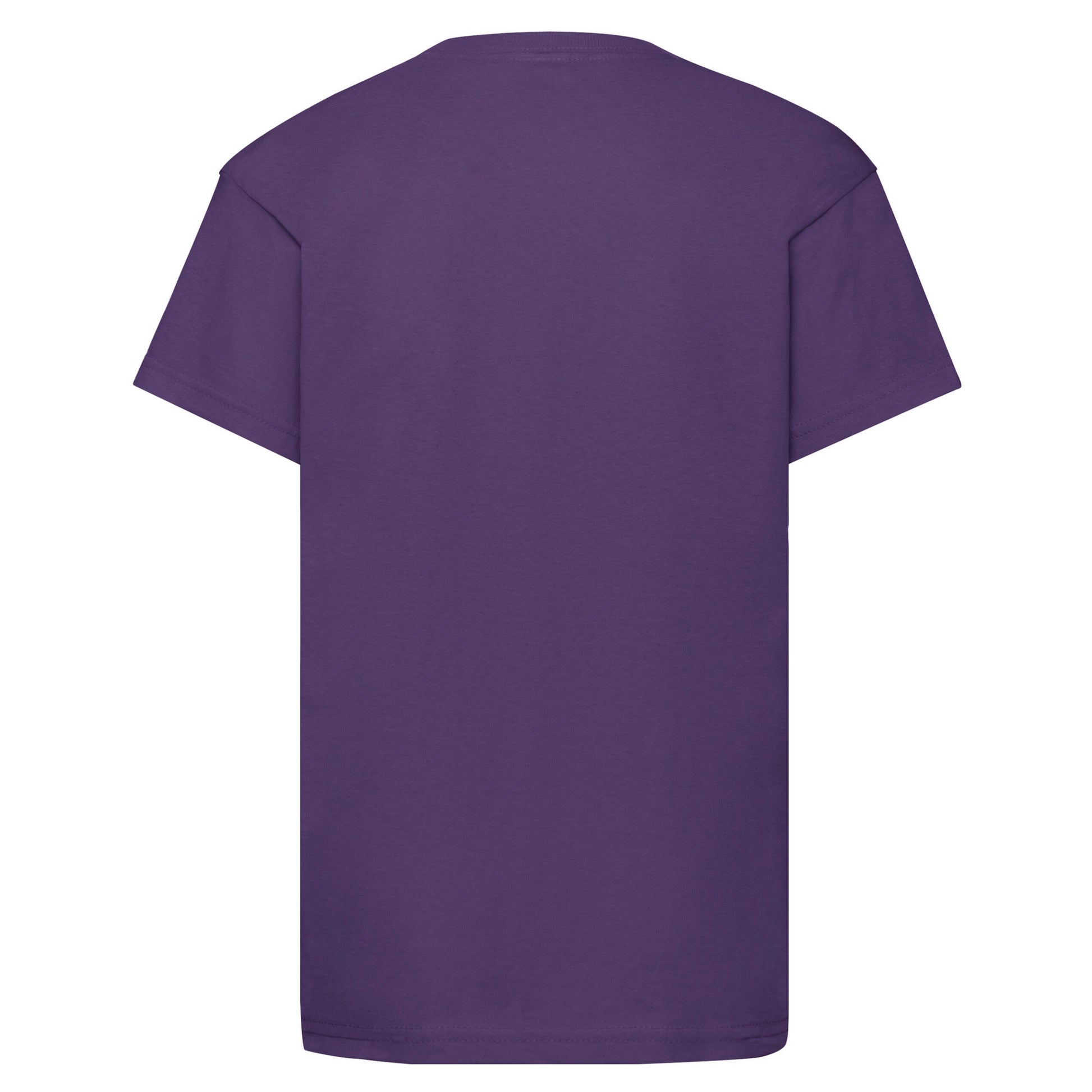 Purple - Back - Fruit of the Loom Childrens-Kids Original T-Shirt