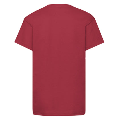 Brick Red - Back - Fruit of the Loom Childrens-Kids Original T-Shirt