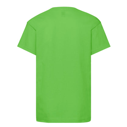 Lime Green - Back - Fruit of the Loom Childrens-Kids Original T-Shirt