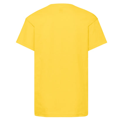 Yellow - Back - Fruit of the Loom Childrens-Kids Original T-Shirt