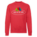 Red - Front - Fruit of the Loom Mens Vintage Logo Printed Sweatshirt